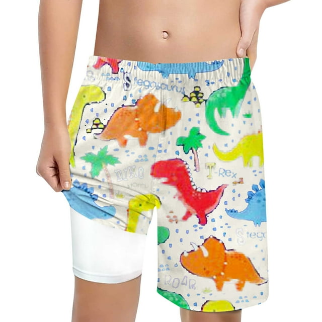 Hiiyo Maillot de Bain Garçon Petit Dinosaure avec Doublure de Compression