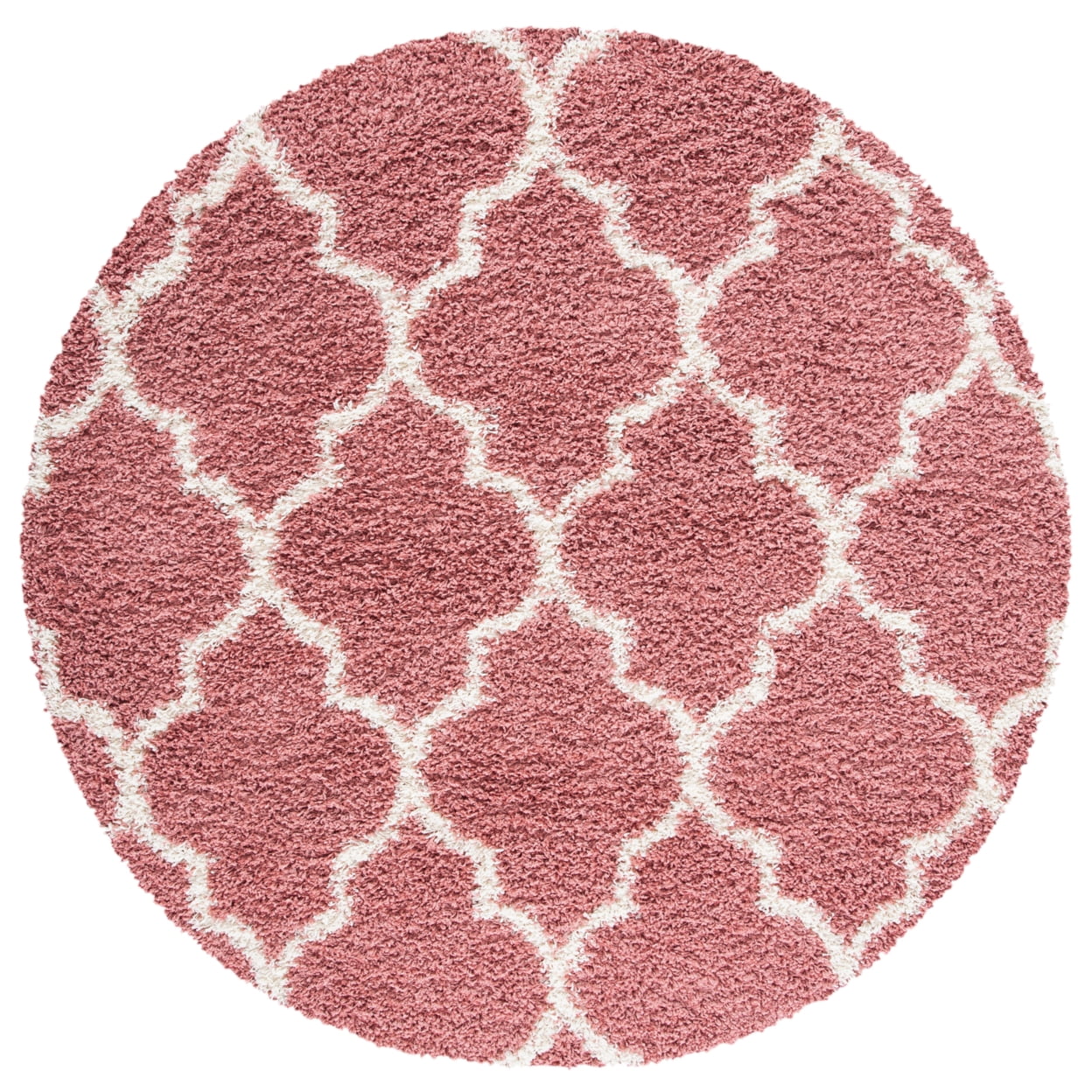 SAFAVIEH Venus Shag Waverly Trellis Area Rug, Pink/Ivory, 5'3" x 7'6"