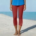 thumbnail image 5 of Khunlpohl Womens Capris Pants Elastic Waist Lace Casual Leggings Bottoms Fashion Solid Color Capri Pant, 5 of 7