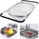thumbnail image 1 of Stainless Steel Expandable Oval Colander with Rubber Handles - 6 Quart - for Kitchen Sink, Draining Board, Fruit Vegetable Sink, 1 of 5
