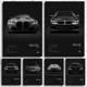 thumbnail image 2 of Póster de coche de lujo en blanco y negro pop Estética Supercar Sports Car F80 M3 M140 GTR Impresión en lienzo Arte de pared Decoración de garaje, 2 of 5