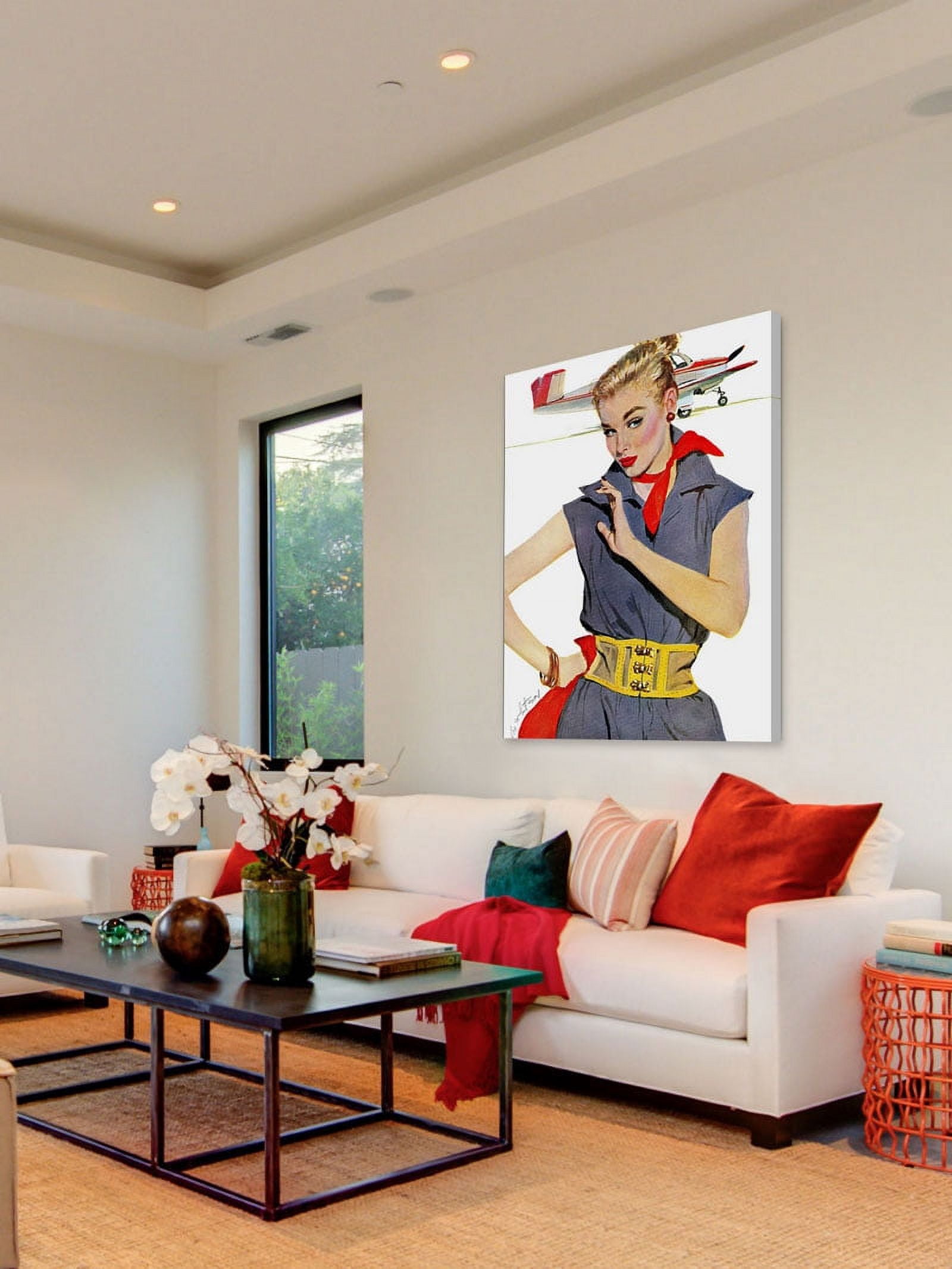 Marmont Hill "The Girl Who Stole Airplanes" by Coby Whitmore Painting Print on Canvas