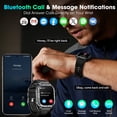 thumbnail image 4 of Haulvean 2.01-inch Military Smart Watches for Men with IP68 Waterproof/Answer/Make Calls/100+ Sport Modes, Outdoor Sports Fitness Tracker Watch fits for Android and Iphone Devices (Black), 4 of 6
