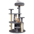 thumbnail image 1 of Gymax Cat Tree for Adult Cats Multi-level Kitty Tower w/ Condo Padded Perch Scratching Posts Plush, 1 of 10