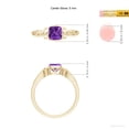thumbnail image 6 of ANGARA Natural 0.6 Ct. Amethyst Solitaire Ring in 14K Yellow Gold for Women (Ring Size: 6.5), 6 of 10