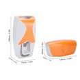 thumbnail image 4 of Wall Mounted Toothpaste Dispenser Toothbrush Holder Set Wall Mounted Automatic Toothpaste Dispenser Squeezer Toothbrush Holder Set For Family BathroomOrange, 4 of 8