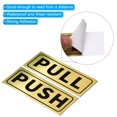 thumbnail image 4 of Unique Bargains Push Pull Door Sign 2'x5' Adhesive Horizontal Pull Push Sticker Golden 4 Set, 4 of 6