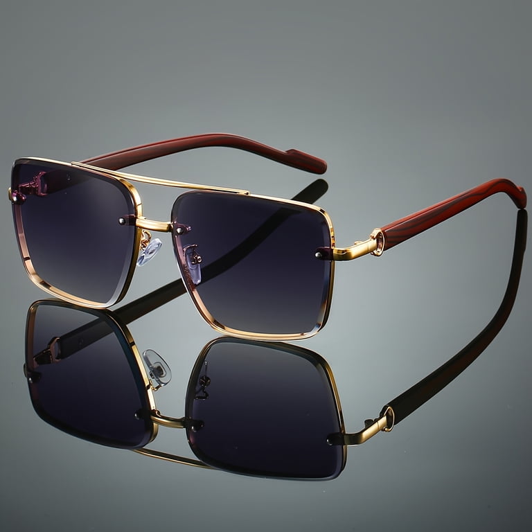 1pc Men New Square Fashion Glasses Advanced Sense Unique  display picture 3