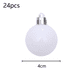 thumbnail image 2 of 24 x 4 cm Adornos navideños Bolas navideñas colgantes Kit de decoración del árbol de Navidad Adepaton CPB-SSW222-2, 2 of 5
