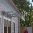 thumbnail image 3 of Door Window Awnings, 79" x 34" Entrance Canopy for Wooden Wall Homes, Clear Transparent Roof, Aluminum Bracket | PC | Square, 3 of 11