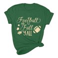 thumbnail image 2 of Lilgiuy Game Day Football Sweatshirt Women Casual Letter Print Pullover Short Sleeve T-Shirt Tops Shirt for Outdoor Activities, 2 of 5