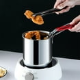 thumbnail image 4 of 304 Stainless Steel Mini Fryer Pot for Home Use Oil Efficient Deep Frying Pan with Strainer and Basket Ideal for Small Batch Cooking, 4 of 9