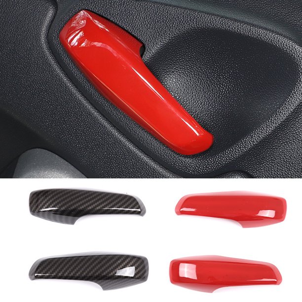 4 piezas, para cargador 2011-2020 manijas de puerta interior cubierta embellecedora fibra de carbono ABS