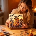 thumbnail image 4 of Novryn Halloween Diamond Art Kit, 8 x 8 Inch Spooky Calming Bead DIY Fall Wall Decor, Beginner Friendly DIY Craft Kit for Home Holiday, 4 of 5