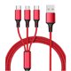 thumbnail image 3 of Cable de datos uno a tres para Apple Android typec carga rápida tres en uno 1,2 metros tejido nylon regalo, 3 of 6