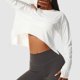 thumbnail image 2 of Camisa de entrenamiento de manga larga para mujer, ajuste holgado, agujero para el pulgar, fluido, elástico, yoga, atlético, casual, 2 of 5