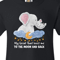 thumbnail image 4 of Inktastic My Great Aunt Loves me to the Moon and Back Elephant Family Youth T-Shirt, 4 of 5