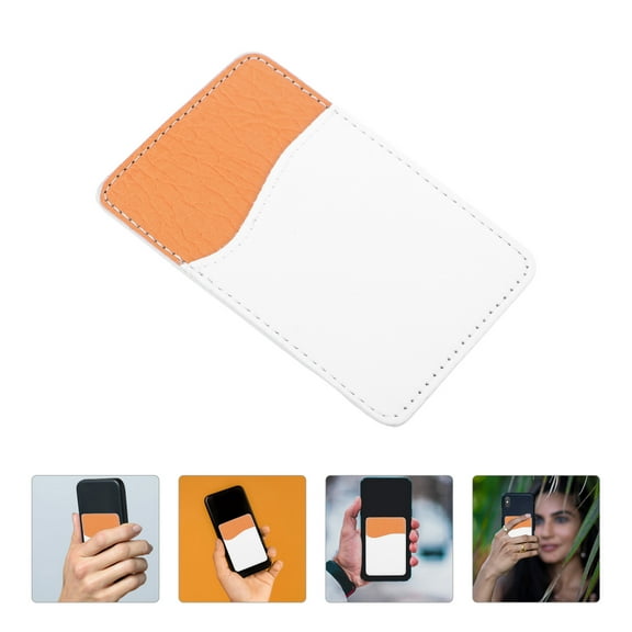 OUNONA Phone Wallet Adhesive Pocket for Smartphone Case 1 Set Credit Card Holder Stick On Mobile Phone Back Sticker