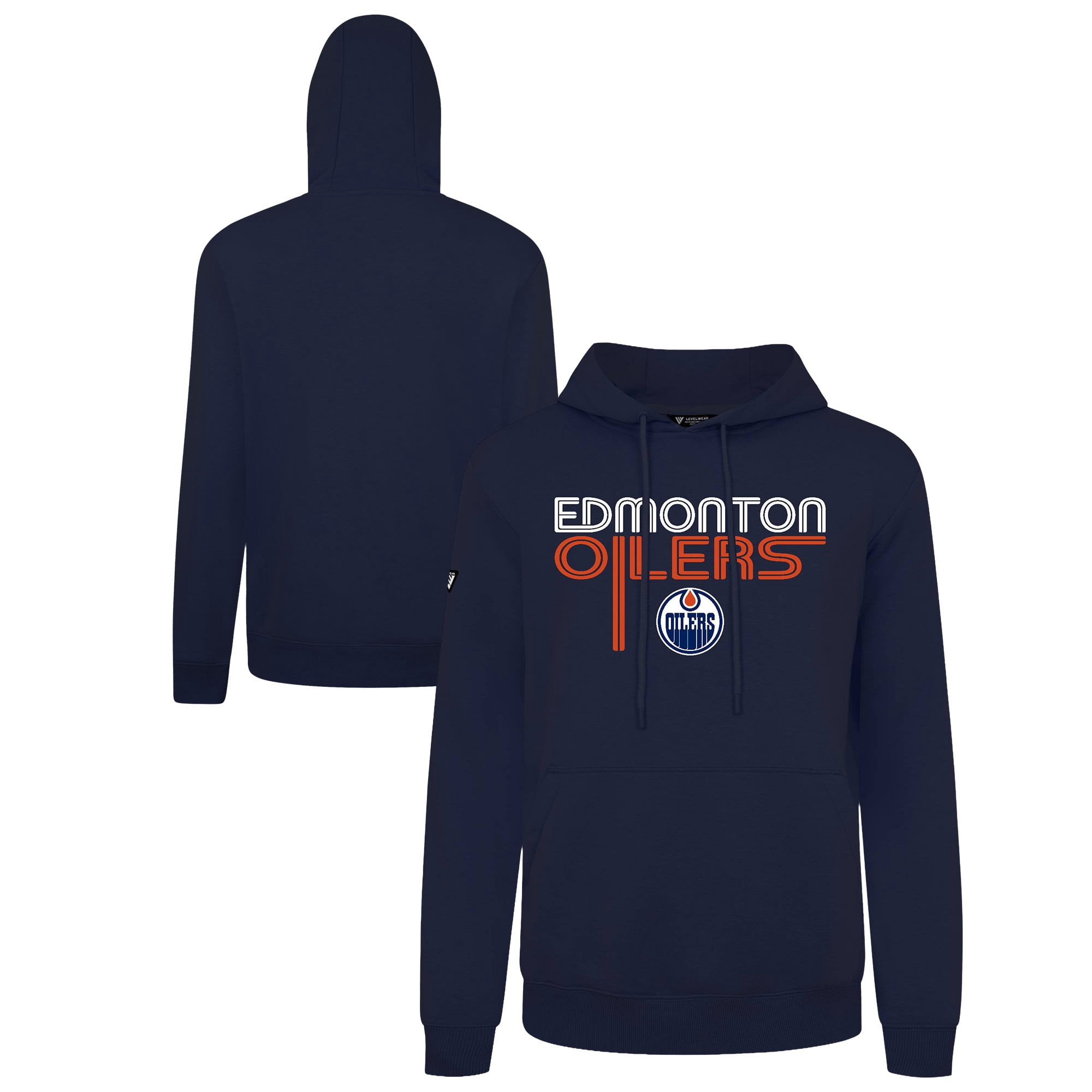 Men's Levelwear Navy Edmonton Oilers Podium Lanes Hoodie