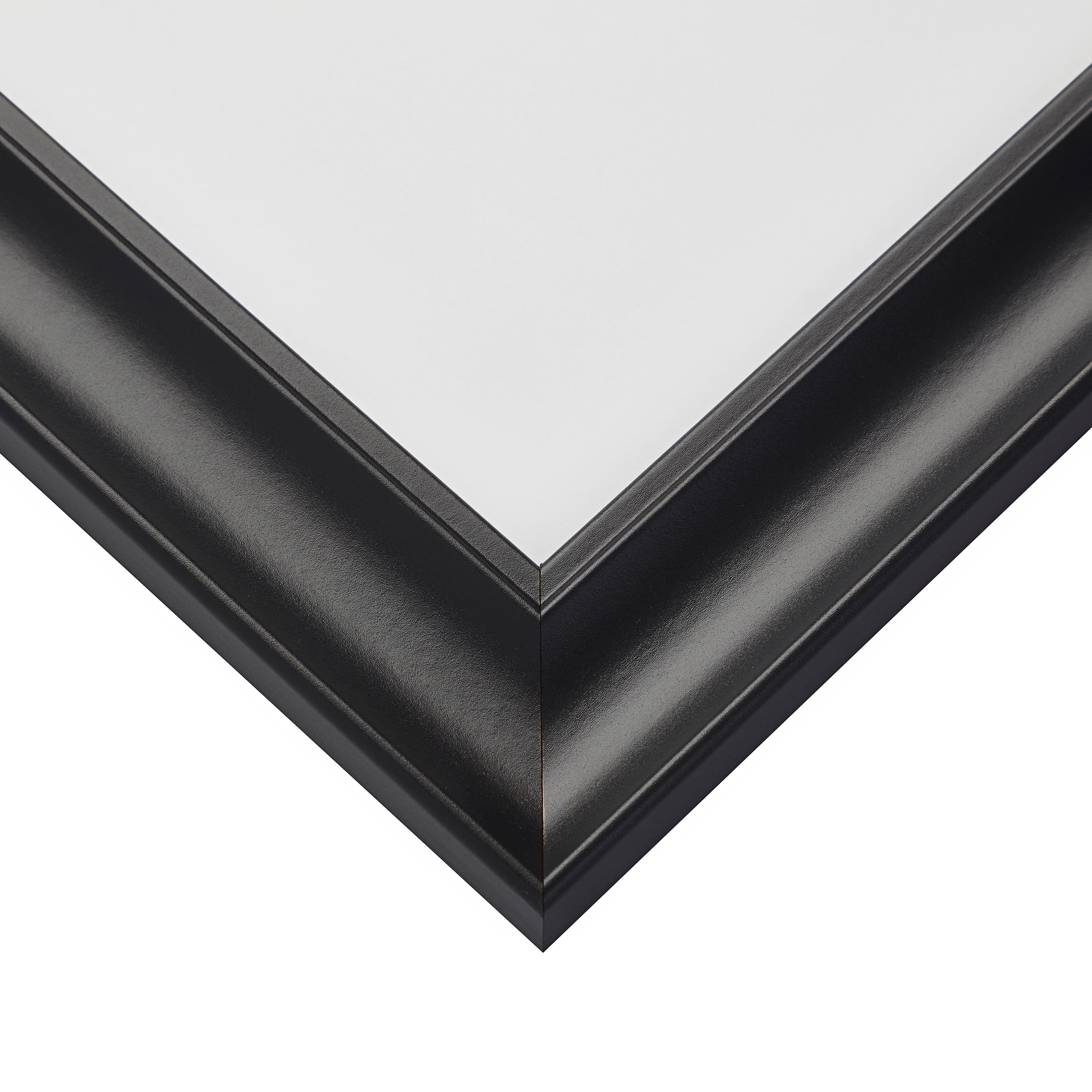 Craig Frames Vintage Revival, 22x28 inch Satin Black Picture Frame Matted for an 18x24 Photo
