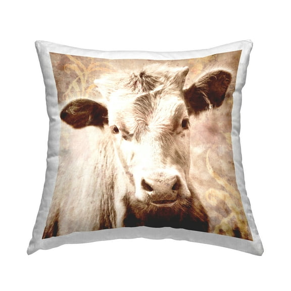 Stupell Industries Vintage Country Calf Decorative Printed Throw Pillow Design by GraffiTee Studios