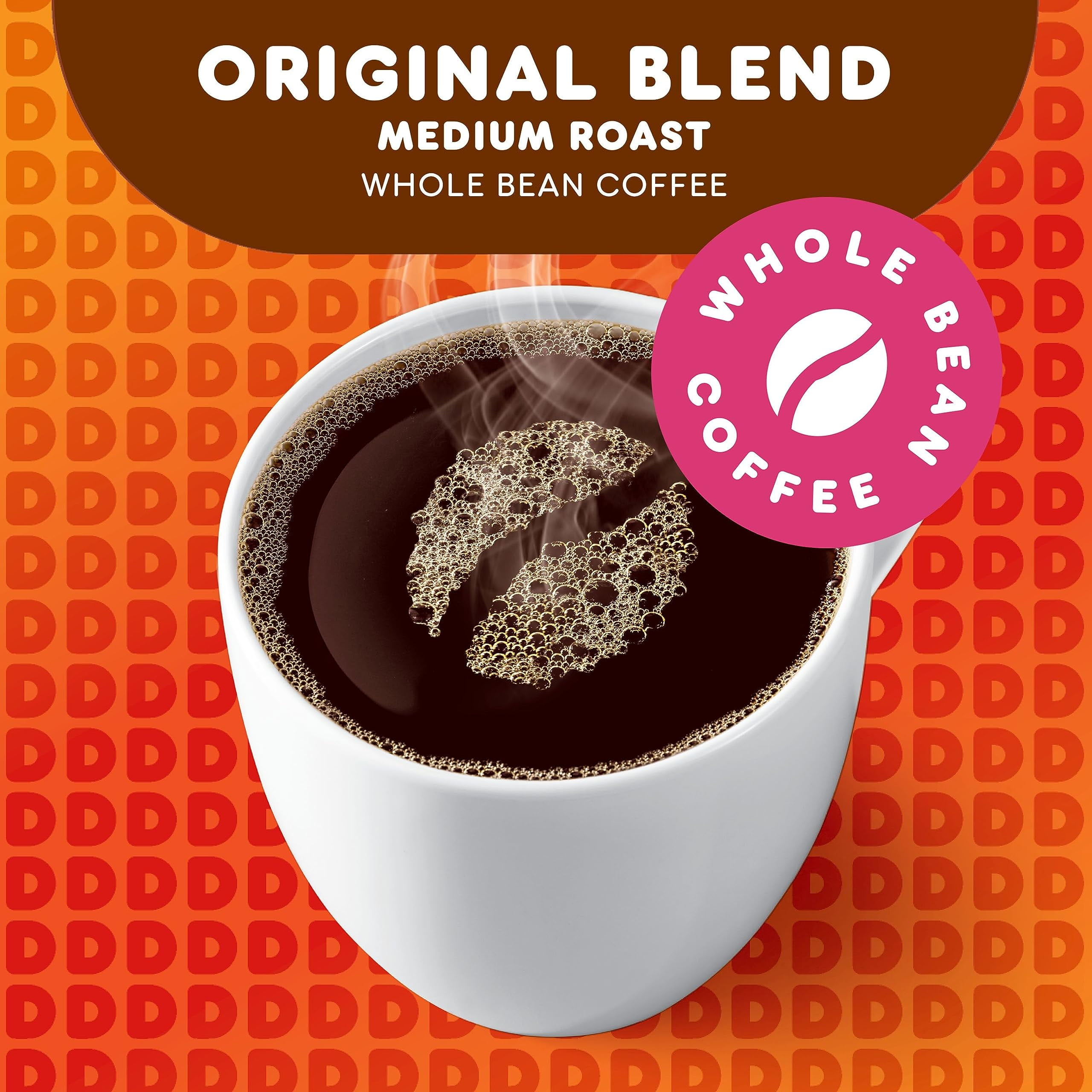 Dunkin' Donuts Original Blend Medium Roast Whole Bean Coffee 12 oz (Pack of 3)