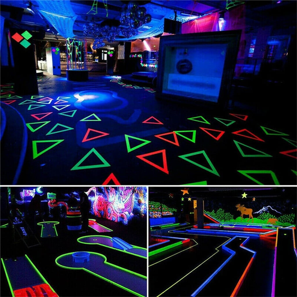 18Pcs Neon Tape,Fluorescent Tape,Sticky Cloth,UV Blacklight Reactive Glow,6 Colors Neon Fluorescent Gaffer Cloth Tape, 1" x50Ft per Roll for Glow Parties,Theater Stages and Sports(Multicolor)
