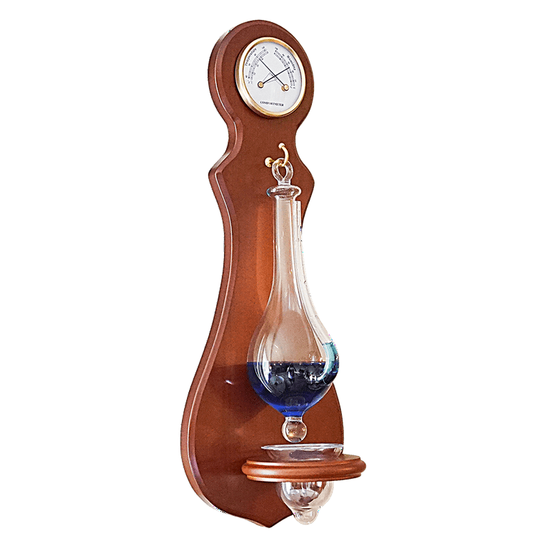 Ambient Weather BA212 Wall Mounted Weather Station with Thermometer,  Hygrometer, and Barometer - Cherry Finish 