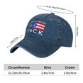 thumbnail image 4 of Puerto Rican Pride Unisex Adult Washed Denim Cotton Sport Outdoor Baseball Cap Adjustable Cowboy Baseball Hat, 4 of 5