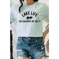 thumbnail image 5 of Lake Life Cuz Beaches Be Salty Rowboat Graphic Tee T-Shirt, 5 of 9