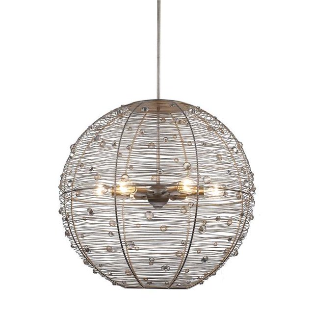 Golden Lighting 1993-L PS Joia 6 Light Pendant, Silver