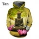 thumbnail image 5 of Sudadera con capucha con estampado 3D de Buda Shakyamuni para hombre y mujer, de gran tamaño, de manga larga, de diseñador, 5 of 5