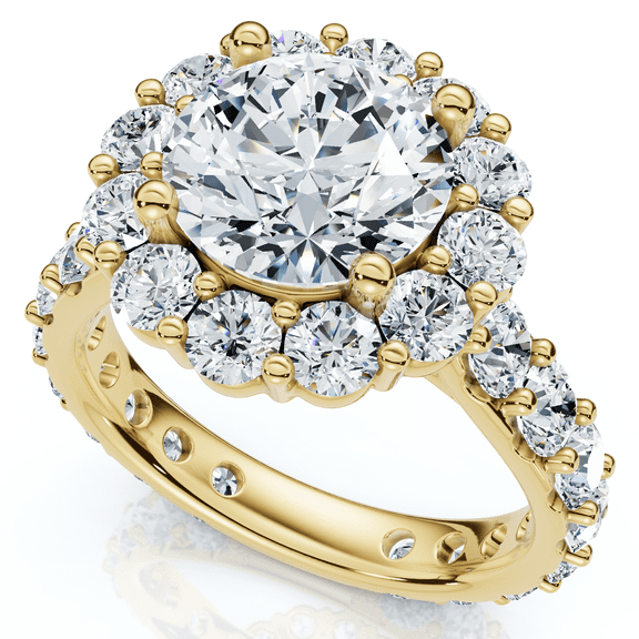 Pompeii Certified 4 1/2Ct Diane Diamond Engagement Ring 14k Gold or Platinum Lab Grown