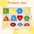 thumbnail image 2 of Wooden Shape Puzzle Set  Montessori Wooden Puzzles Board  Educational Matching Game Learning Puzzles Board  Perfect Toy Gift for 3+ Years Old Boy Girl, 2 of 9