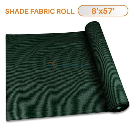 TANG Sunshades Depot 8'x57' Shade Cloth 180 GSM HDPE Dark Green Fabric Roll Up to 95% Blockage UV Resistant Mesh Net For Outdoor Backyard Garden Plant Barn Greenhouse
