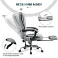 thumbnail image 5 of JONPONY Big and Tall Office Chair 500LBS Executive Office Chair Massage and Footrest Ergonomic Computer Desk Chair Reclining High Back Leather Office Chair Lumbar Back Support Swivel Rolling,Grey, 5 of 9
