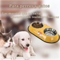 thumbnail image 4 of Platos para Perros REKOBON Amarillo Antideslizantes de Acero Inoxidable con Dibujos Animados para Ma, 4 of 7