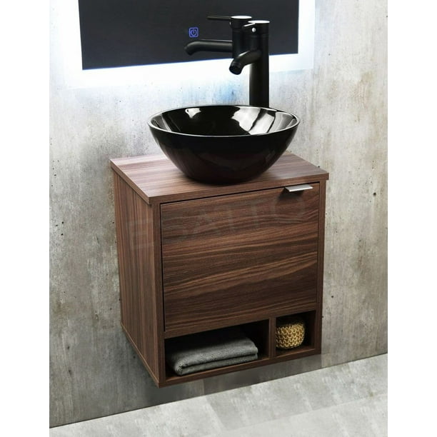 Mueble para baño Esatto® DCNB NERO N con lavabo Llave y desagües