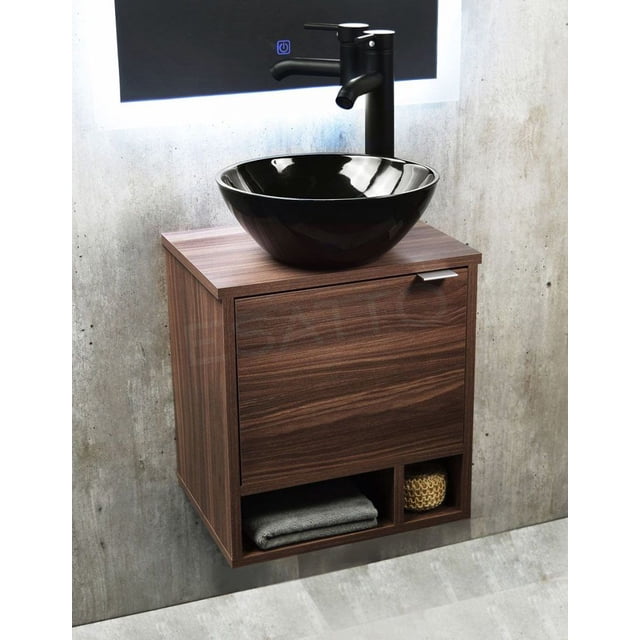 Mueble para baño Esatto® DCNB NERO N con lavabo Llave y desagües