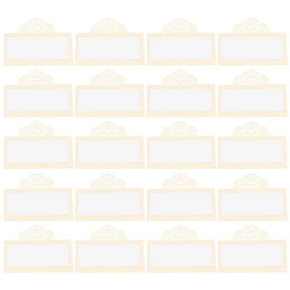 HINTRMENT 50pcs Blank Place Cards for Wedding Table Settings White Paper