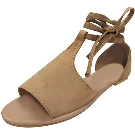 

Beach Sandals for Women Women Gladiator Sandals Flat Summer Strappy