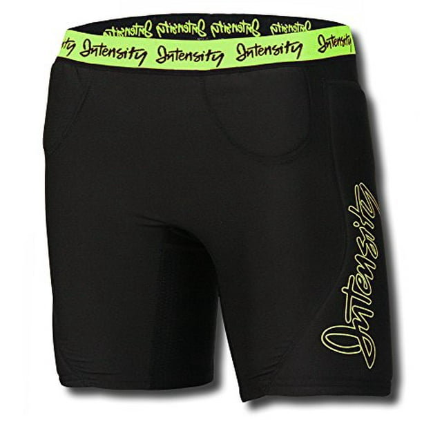 Intensity Women's 7-Inch Hook Slide Low Rise Solid Slider Shorts, Black/Optic