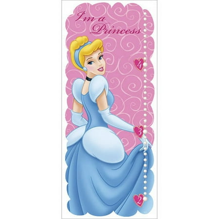 Pink Disney Princess Self-Stick Growth Chart by Blue Mountain Wallcoverings
