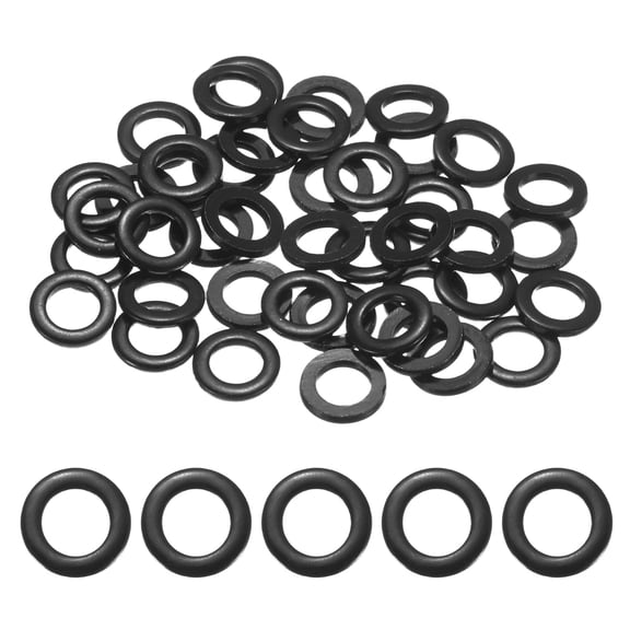 Uxcell 100-Pack M6 Flat Washers, Metric 11mm OD 1.5mm Thick 304 Stainless Steel Washers for Bolts Screws Nuts[Black Galvanized]