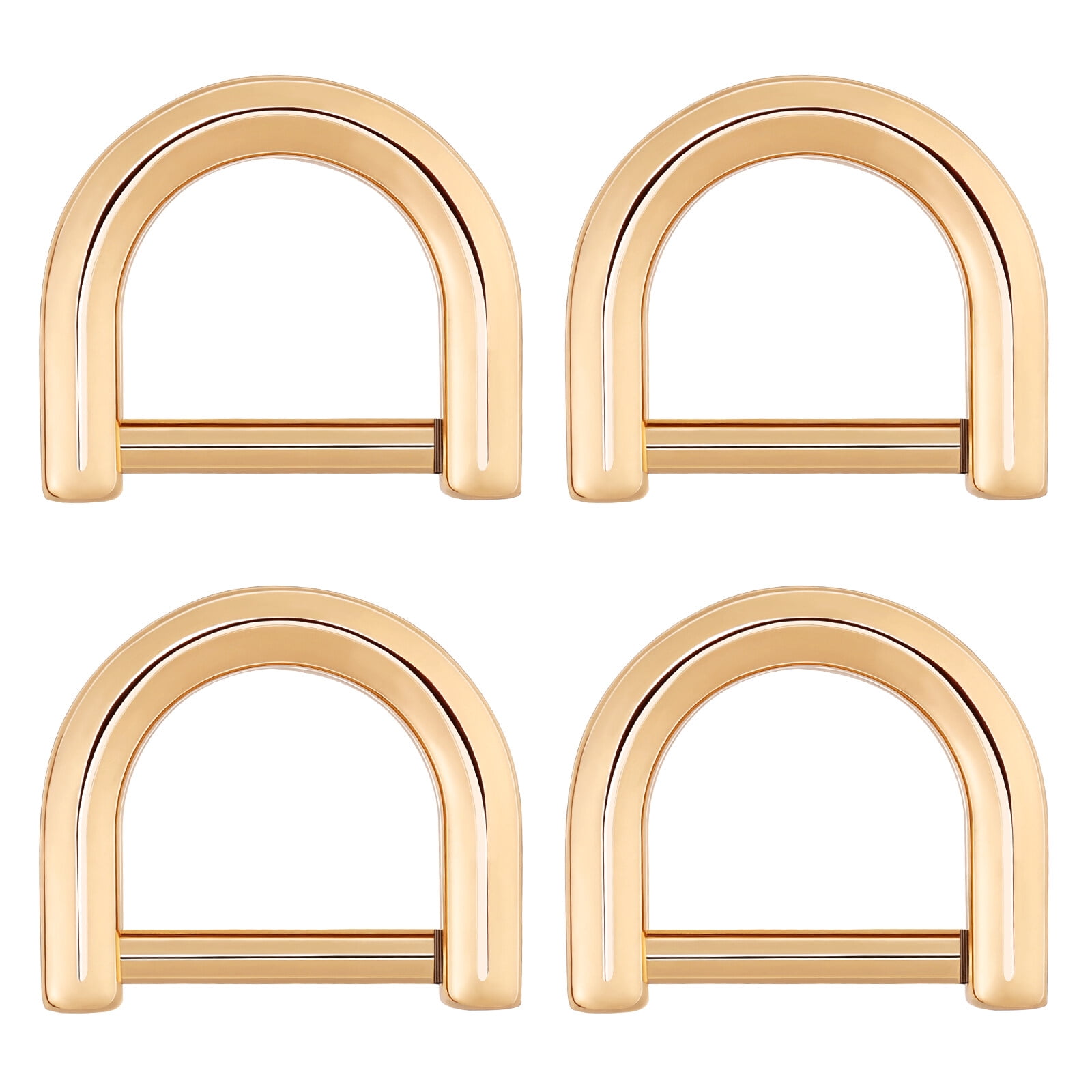 Artibetter 4PCS DRings with Closing Screw Shackle Key Holder DIY Purse