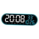 thumbnail image 5 of Reloj de pared LED Reloj de escritorio Adultos Regalo silencioso Reloj despertador multifuncional Control remoto para dormitorio Sala Azul Macarena Despertador, 5 of 8