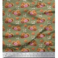 thumbnail image 1 of Soimoi Rayon Crepe Fabric Star,Heart & Donut Food Decor Fabric Printed Yard 46 Inch Wide, 1 of 1