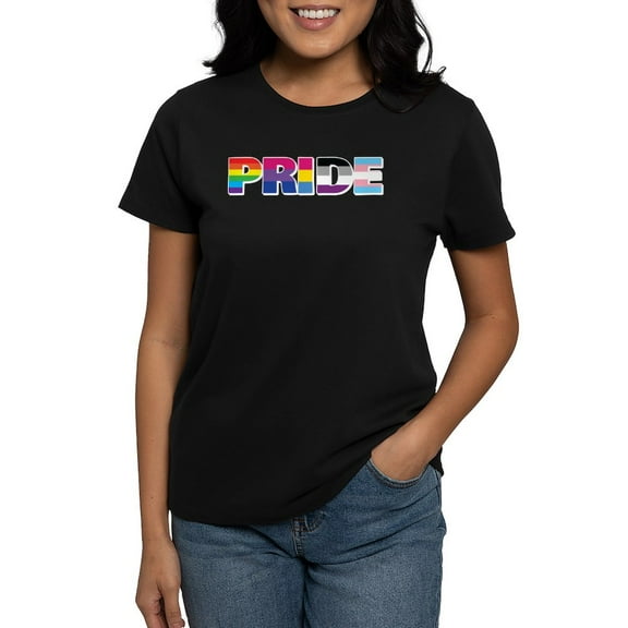 CafePress - LGBTQ Pride Women's Dark T Shirt - Women's Traditional Fit Dark T-Shirt