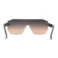 thumbnail image 4 of Oversize Flat Top Panel Mono Block Shield Lens Sunglasses Slate Smoke, 4 of 4