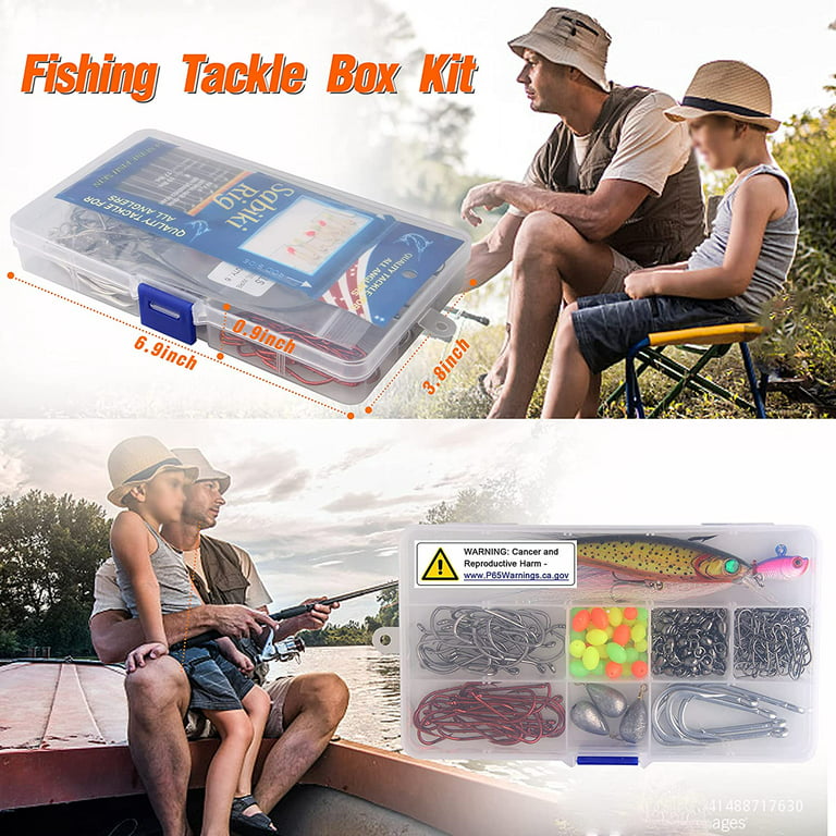 Saltwater Fishing Tackle Box Surf Fishing Tackle Kit, 157Pieces Sea Fishing  Gear Set Include Fishing Spoon Jigs Fishing Bait Rig Pyramid Weights Wire